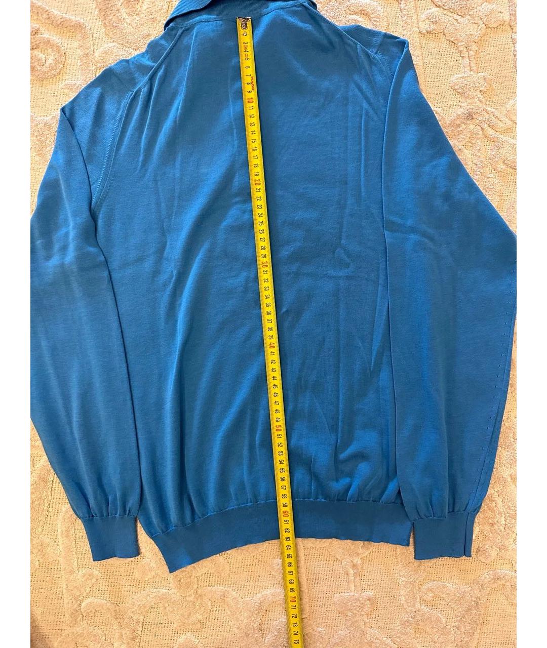 SVEVO Голубой хлопковый джемпер / свитер, фото 4