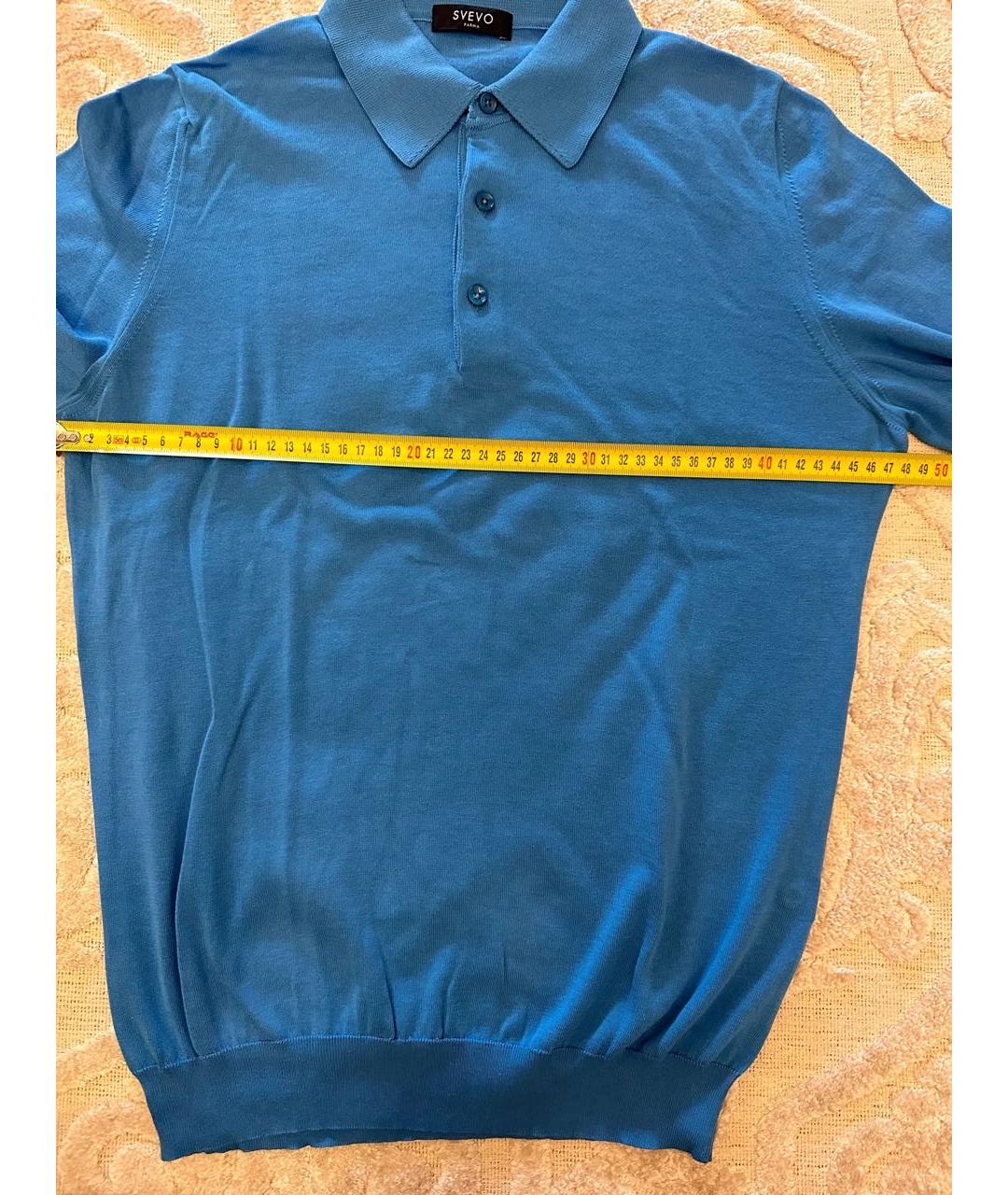 SVEVO Голубой хлопковый джемпер / свитер, фото 6