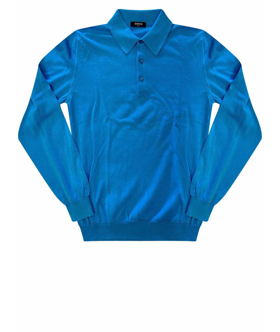 SVEVO Голубой хлопковый джемпер / свитер, фото 1
