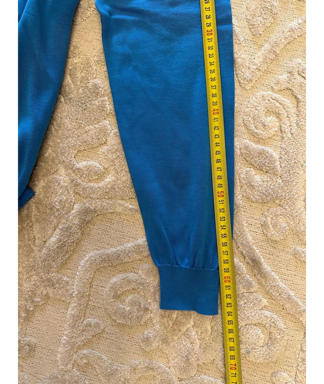 SVEVO Голубой хлопковый джемпер / свитер, фото 5