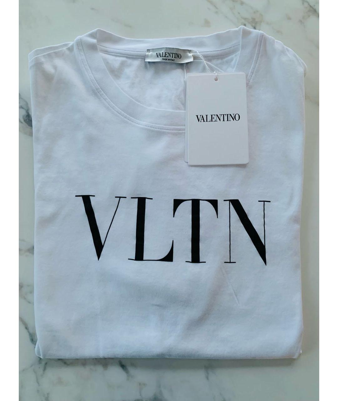 VALENTINO Белая хлопковая футболка, фото 6