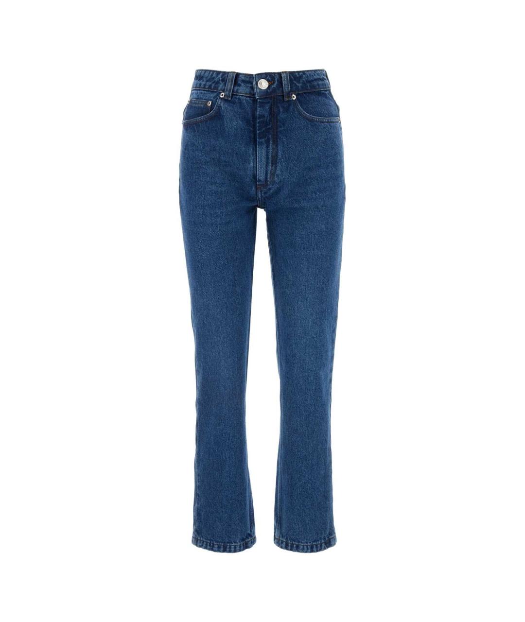 AMI Синие хлопковые прямые джинсы, фото 1