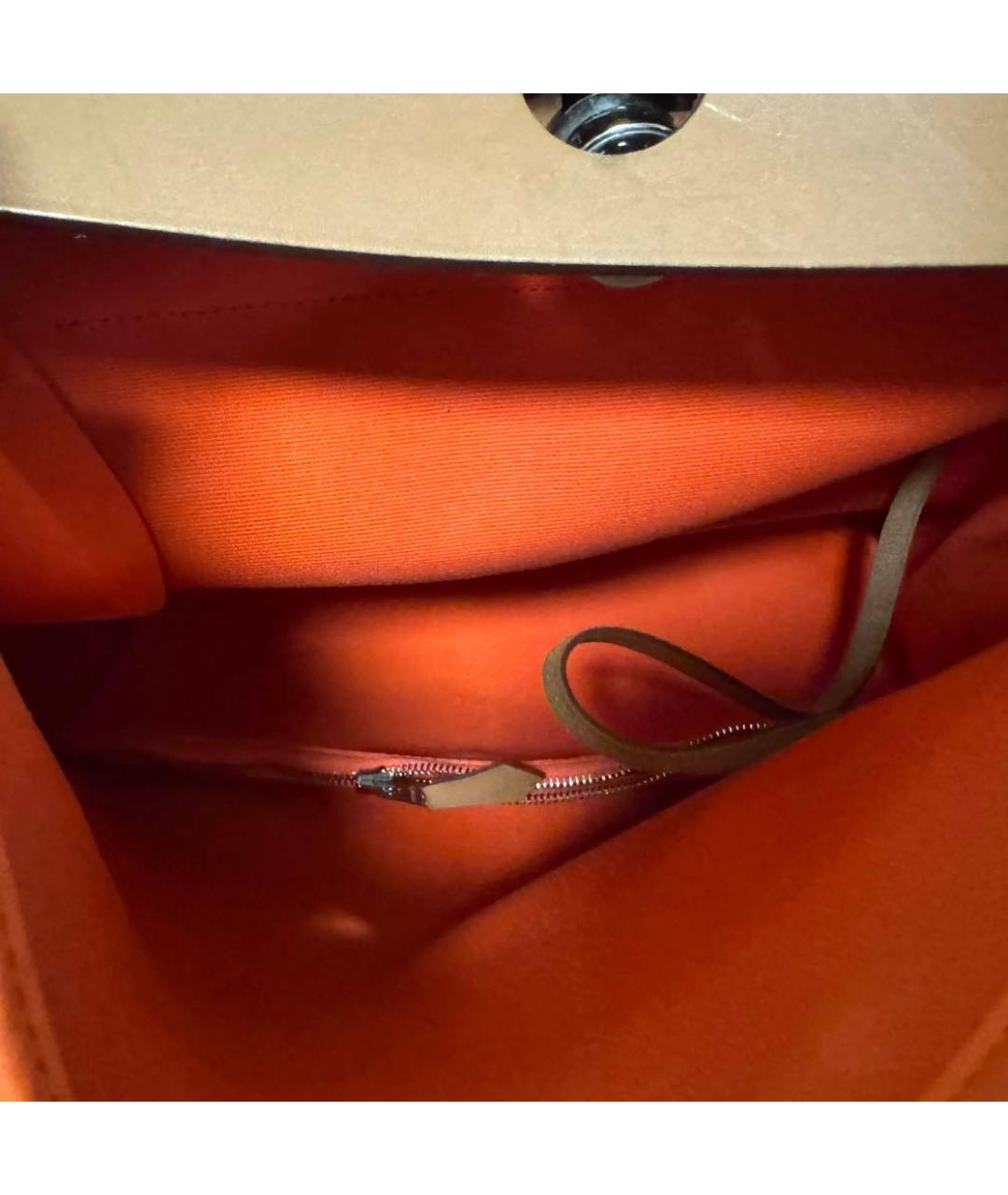 HERMES PRE-OWNED Оранжевая сумка с короткими ручками, фото 4