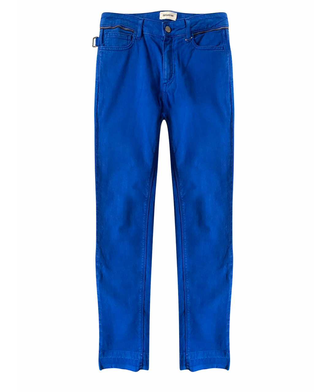 ZADIG & VOLTAIRE Синие хлопко-эластановые джинсы слим, фото 1