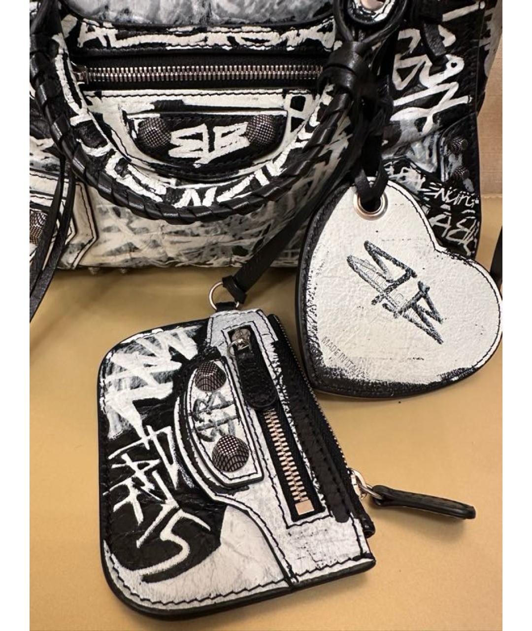 BALENCIAGA Черная кожаная сумка с короткими ручками, фото 7