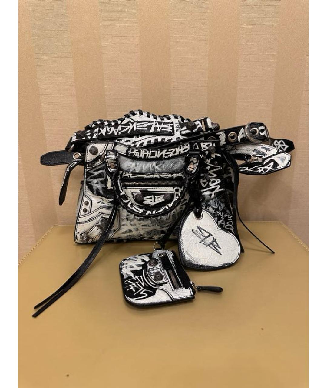 BALENCIAGA Черная кожаная сумка с короткими ручками, фото 8