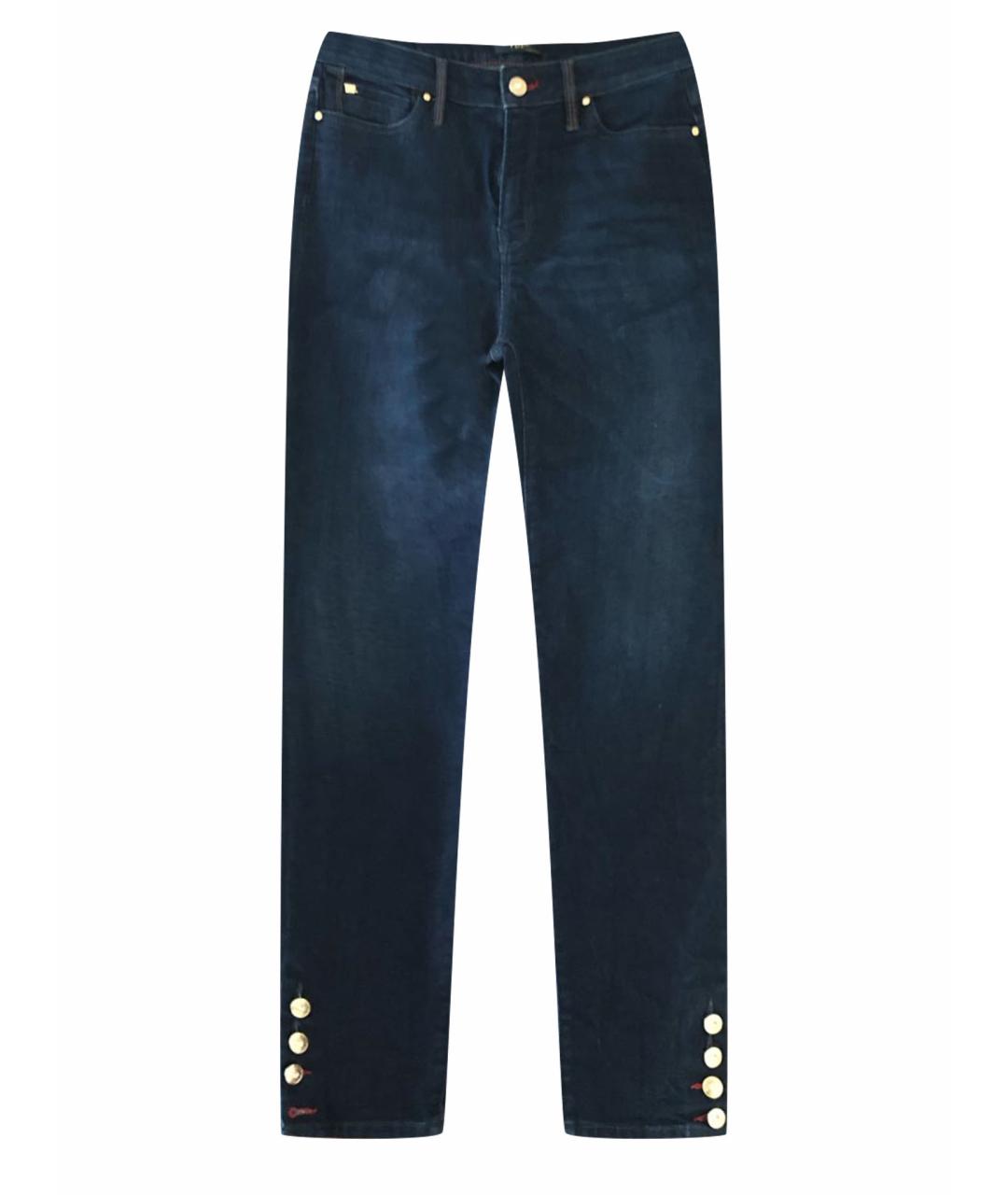VDP Темно-синие хлопко-эластановые джинсы слим, фото 1