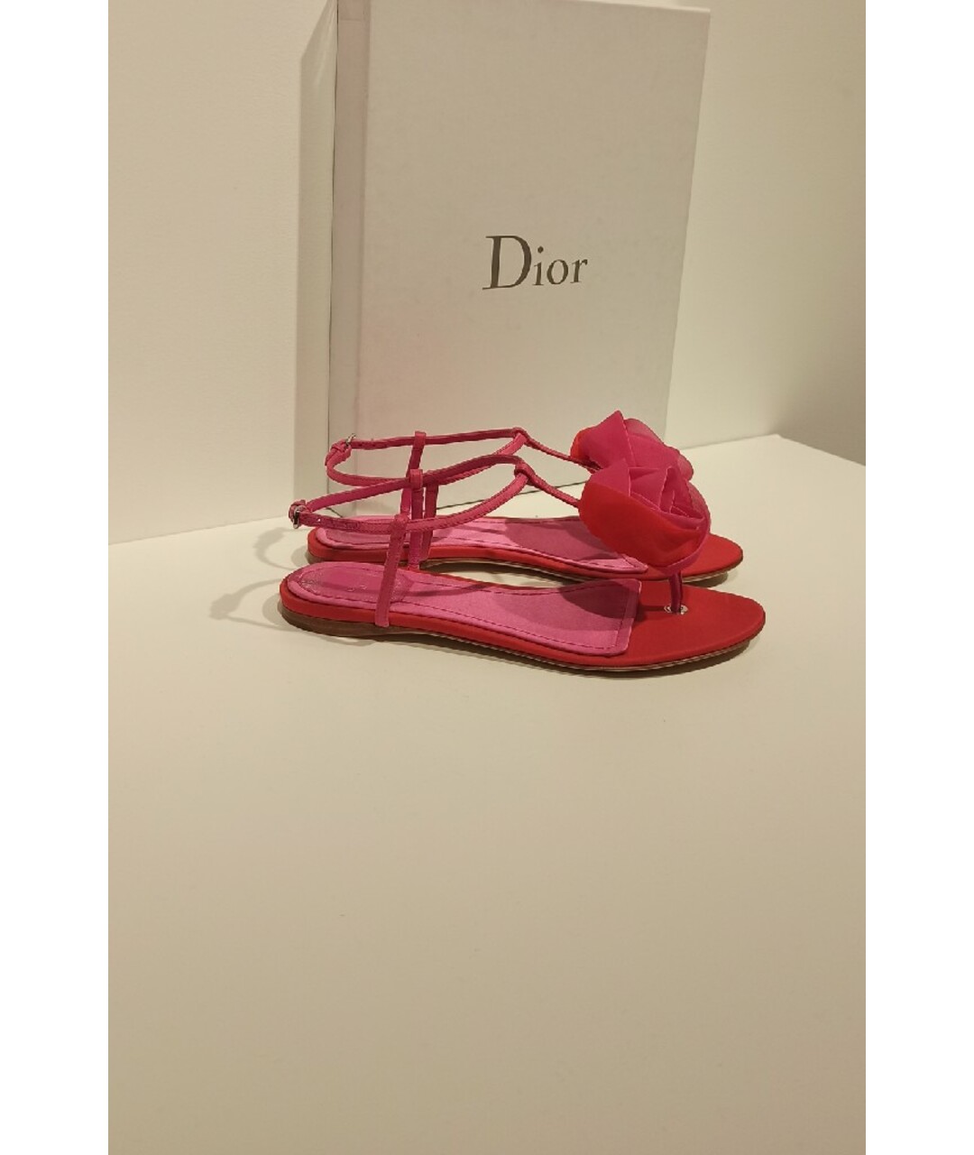 CHRISTIAN DIOR PRE-OWNED Розовые текстильные сандалии, фото 4