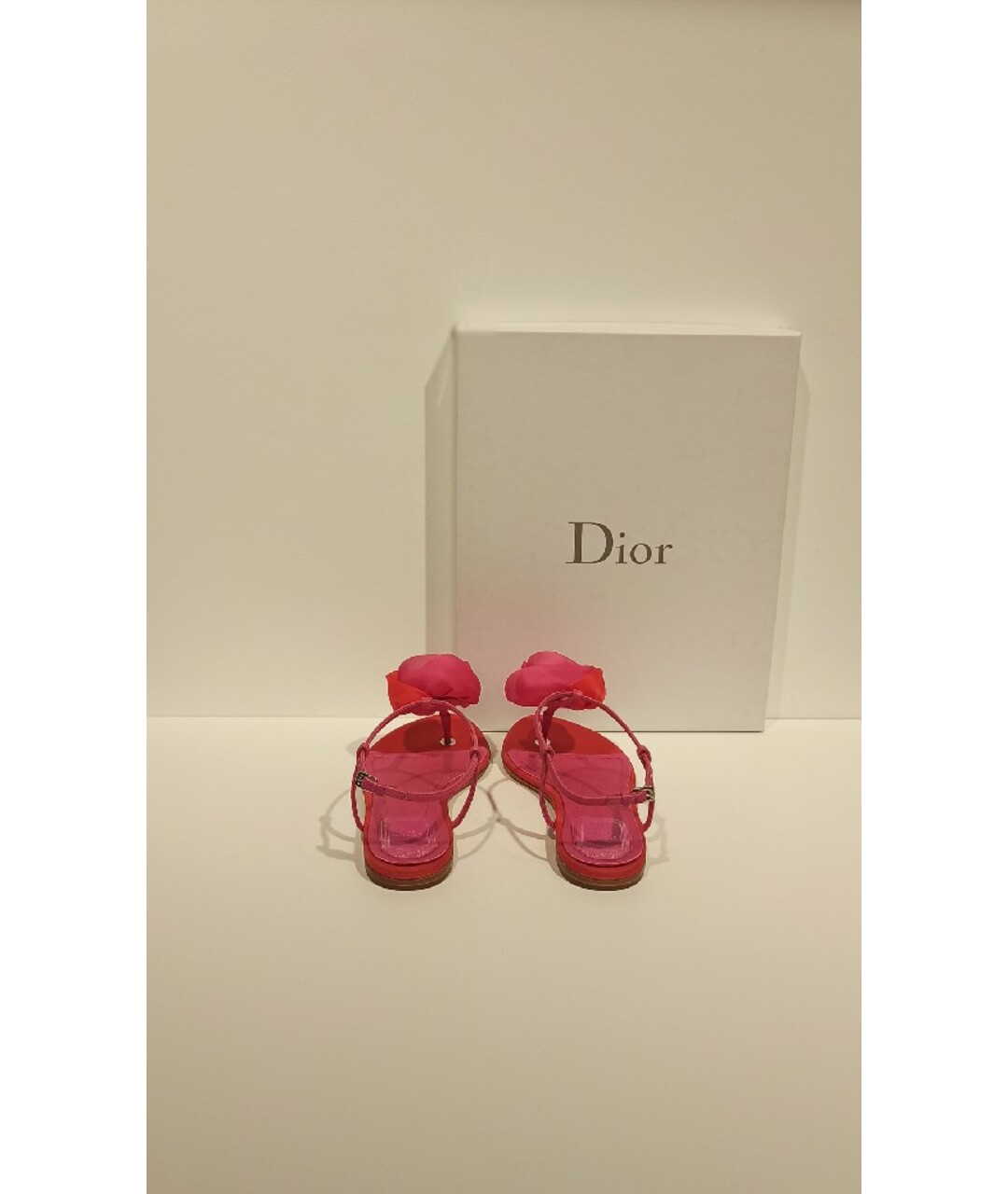 CHRISTIAN DIOR PRE-OWNED Розовые текстильные сандалии, фото 3