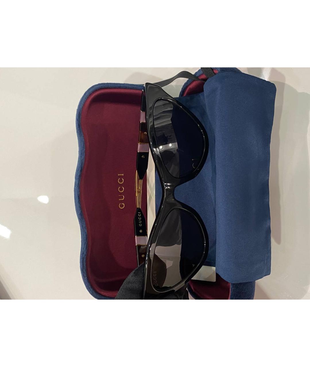 GUCCI Черные пластиковые солнцезащитные очки, фото 8