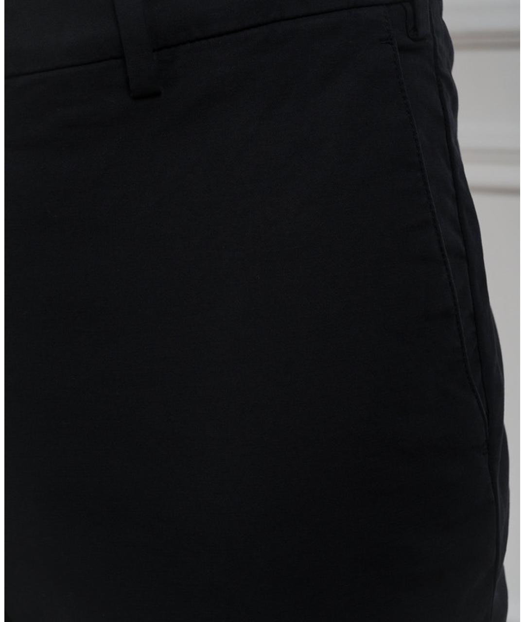 LORO PIANA Черные хлопко-эластановые повседневные брюки, фото 4