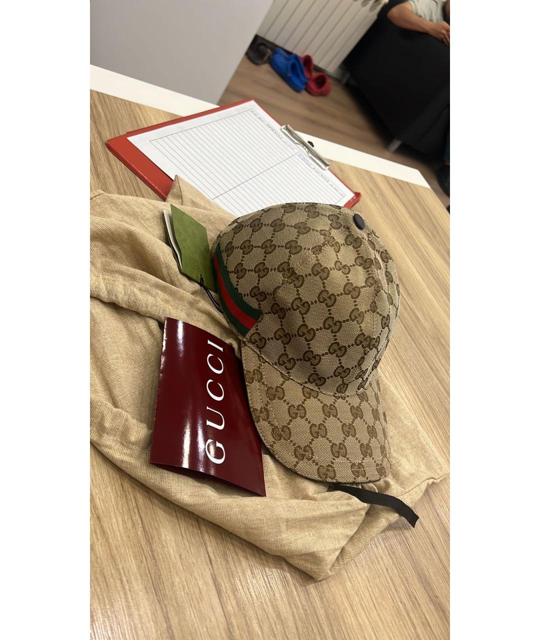 GUCCI Бежевая кепка/бейсболка, фото 4