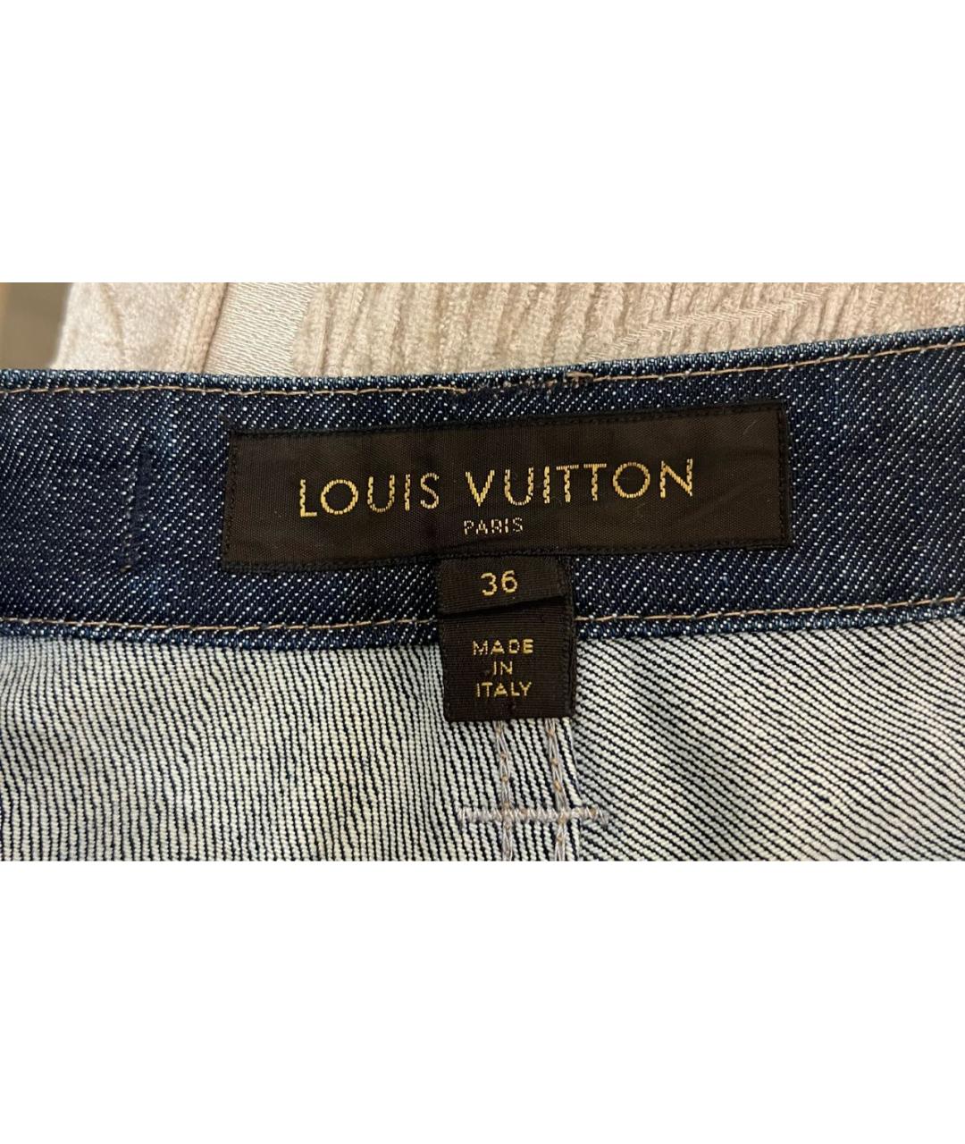 LOUIS VUITTON Темно-синие хлопковые прямые джинсы, фото 3