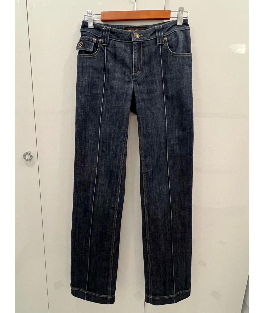 LOUIS VUITTON Темно-синие хлопковые прямые джинсы, фото 9