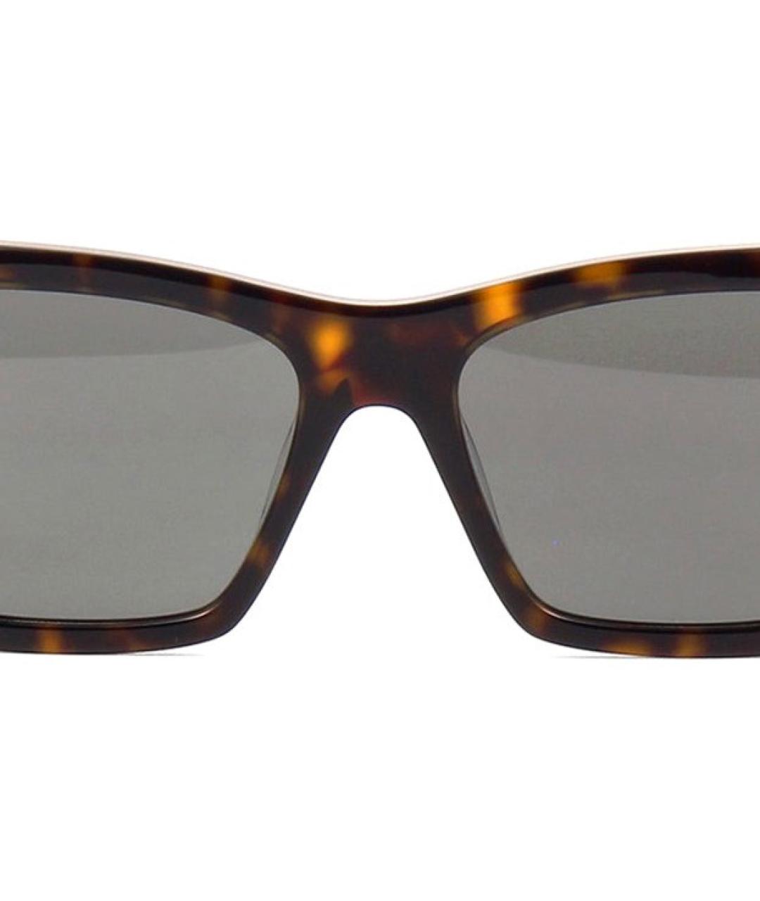 SAINT LAURENT Коричневые пластиковые солнцезащитные очки, фото 3