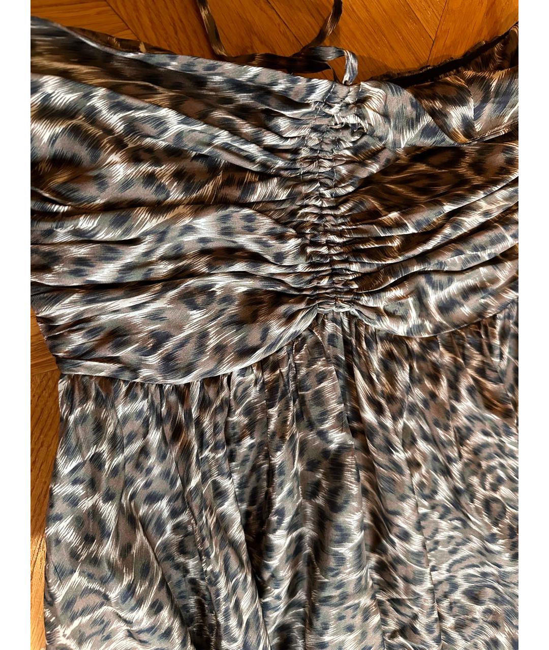 ZIMMERMANN Коричневое шелковое коктейльное платье, фото 6