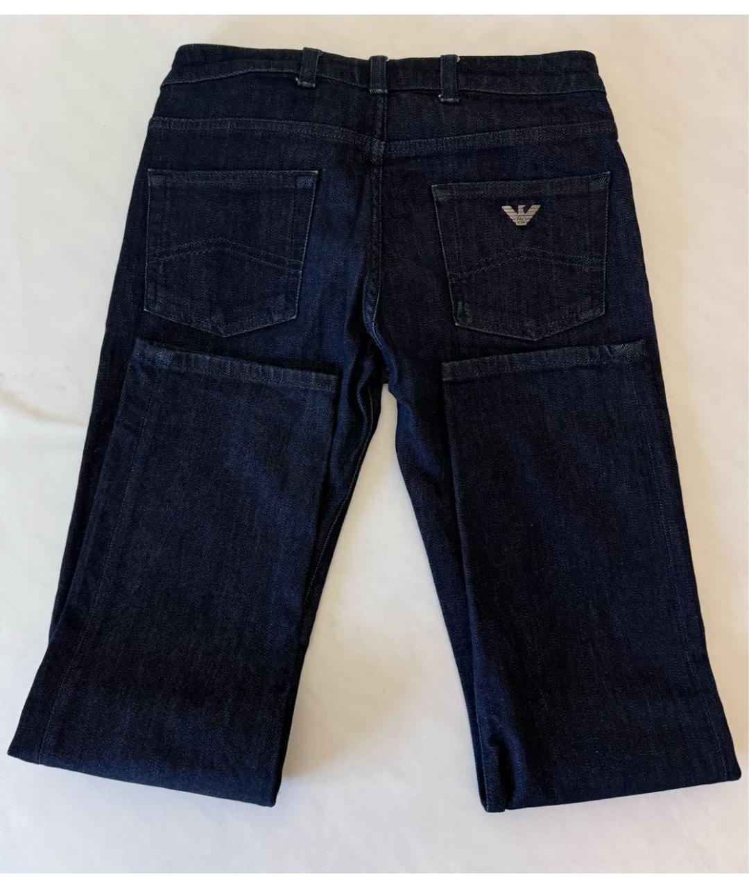 EMPORIO ARMANI Темно-синие деним детские джинсы, фото 3