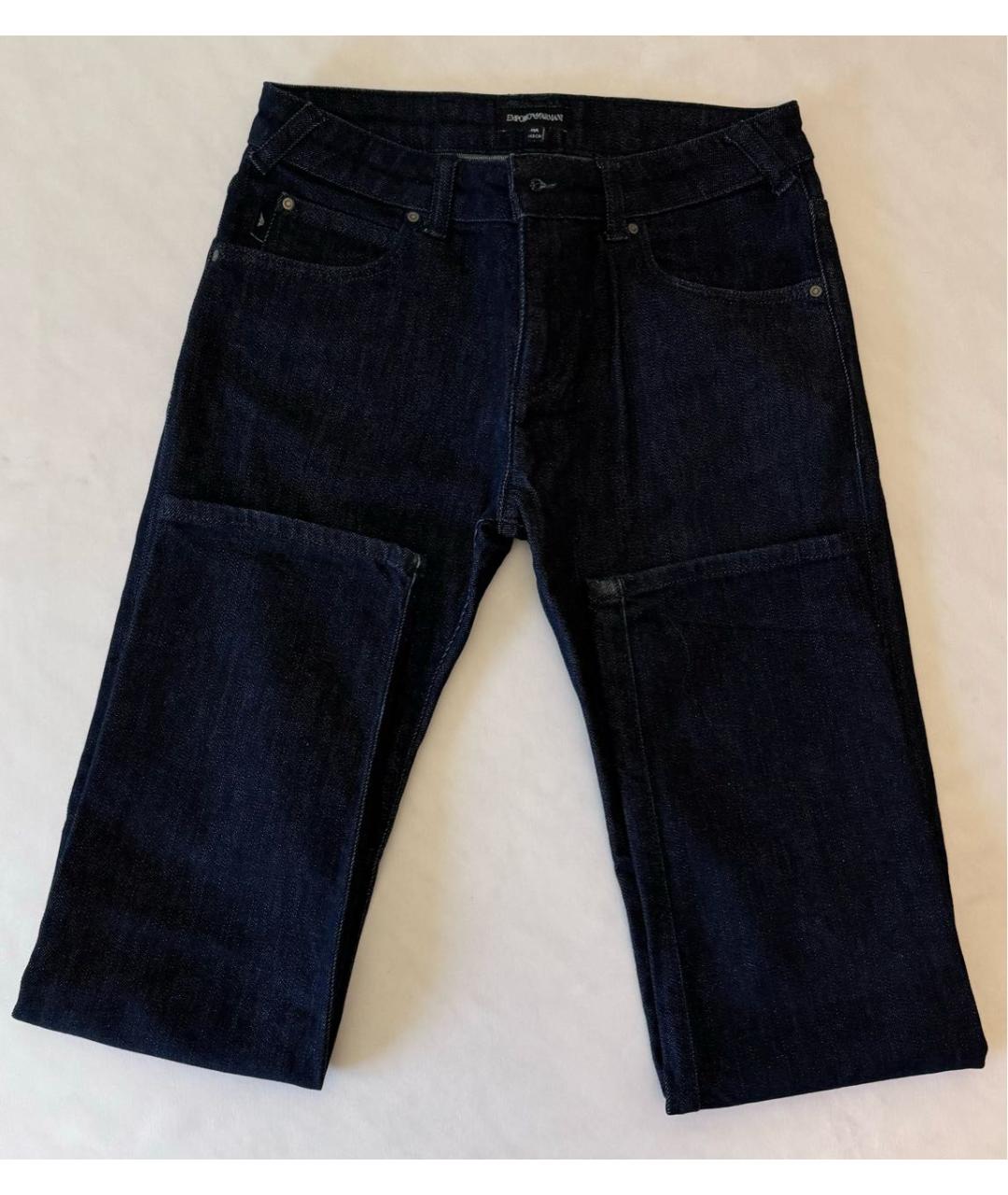 EMPORIO ARMANI Темно-синие деним детские джинсы, фото 7