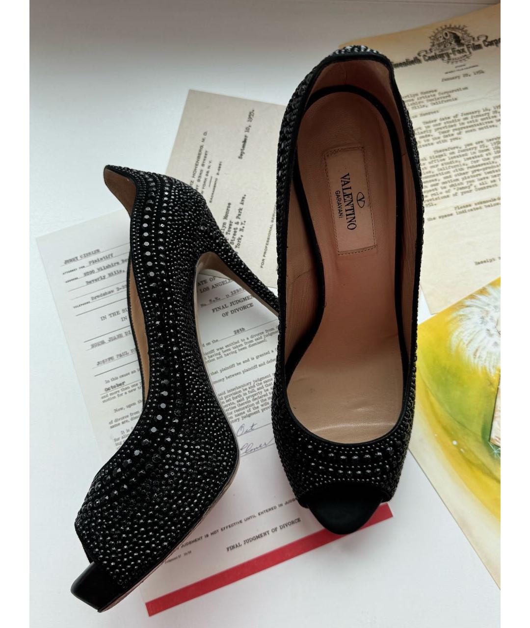 VALENTINO Черные замшевые туфли, фото 4