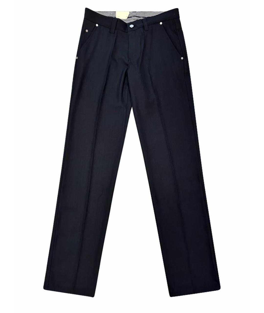 BRIONI Черные хлопко-эластановые повседневные брюки, фото 1