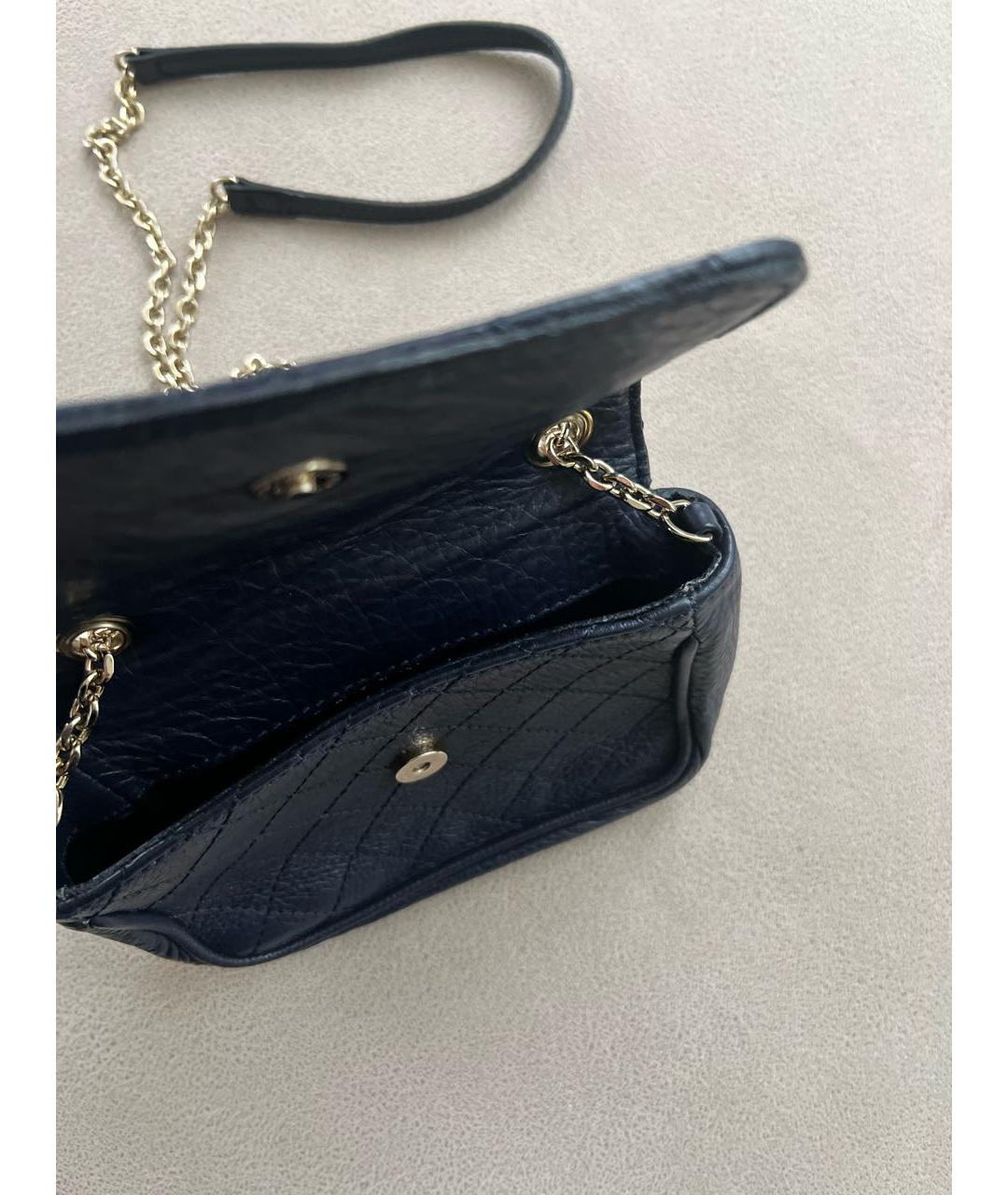 COCCINELLE Темно-синяя кожаная сумка через плечо, фото 4