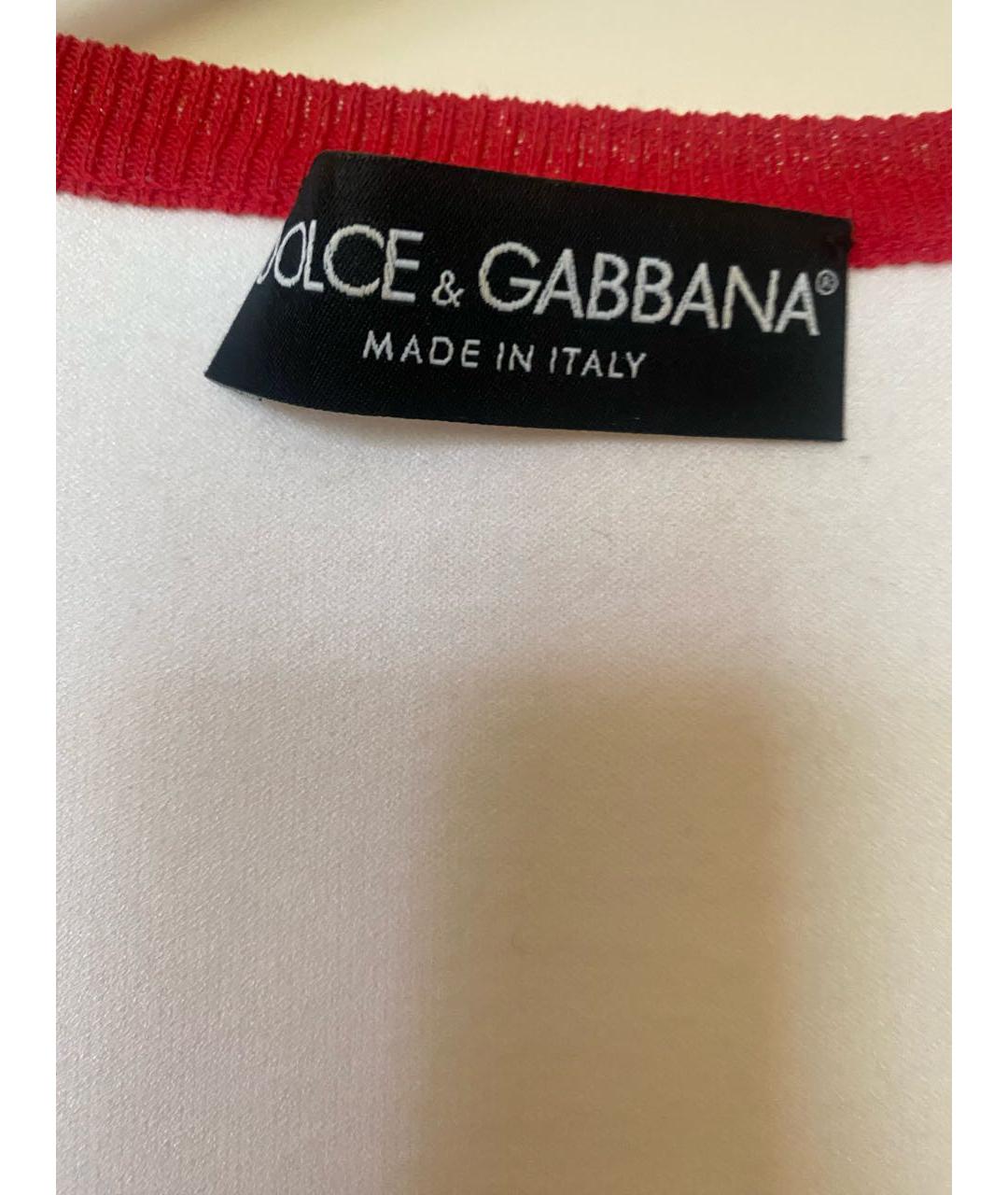 DOLCE&GABBANA Белая вискозная майка, фото 2