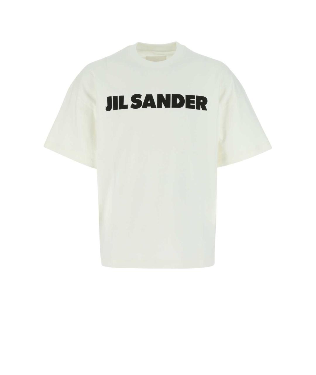 JIL SANDER Белая хлопковая футболка, фото 1