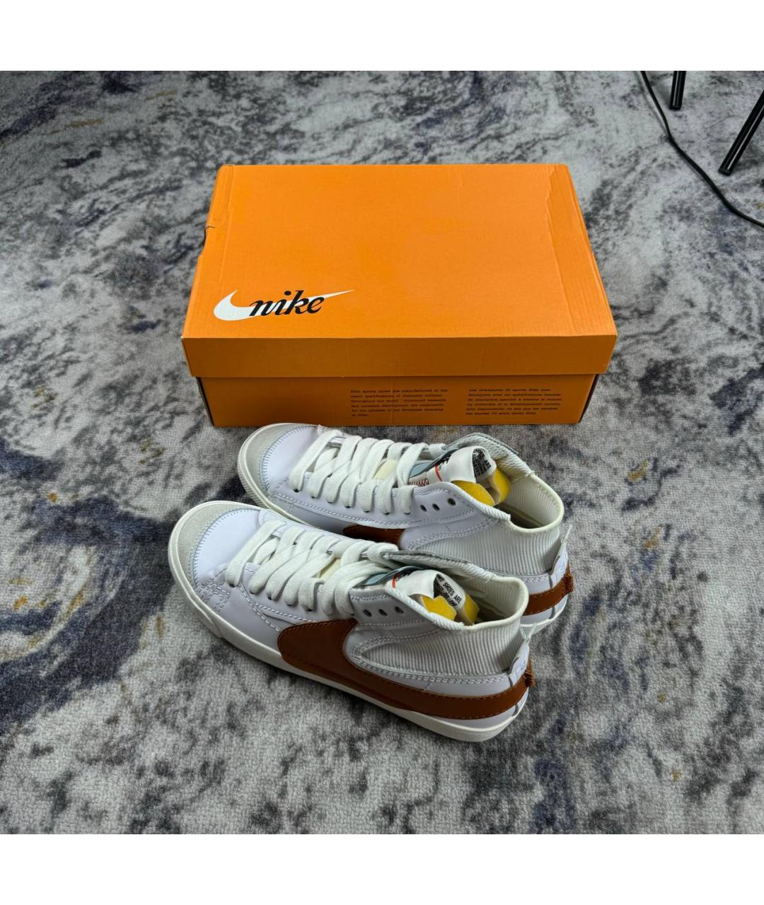 NIKE Белые высокие кроссовки / кеды, фото 4