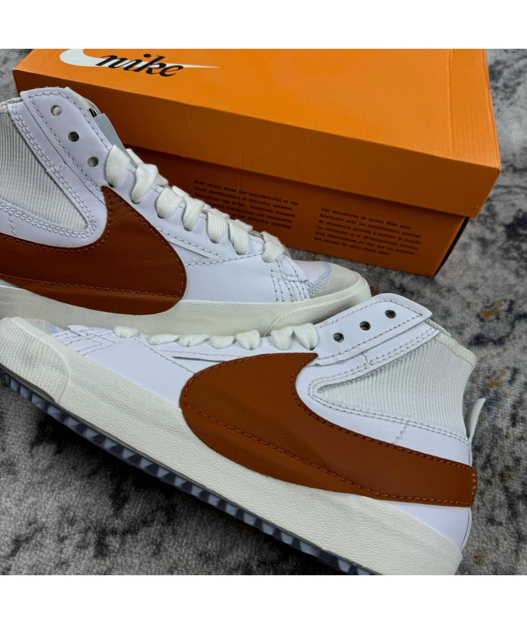 NIKE Белые высокие кроссовки / кеды, фото 3