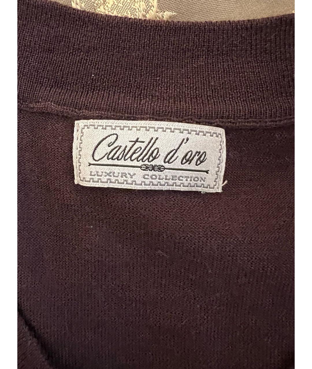 CASTELLO D'ORO Коричневый кашемировый джемпер / свитер, фото 3