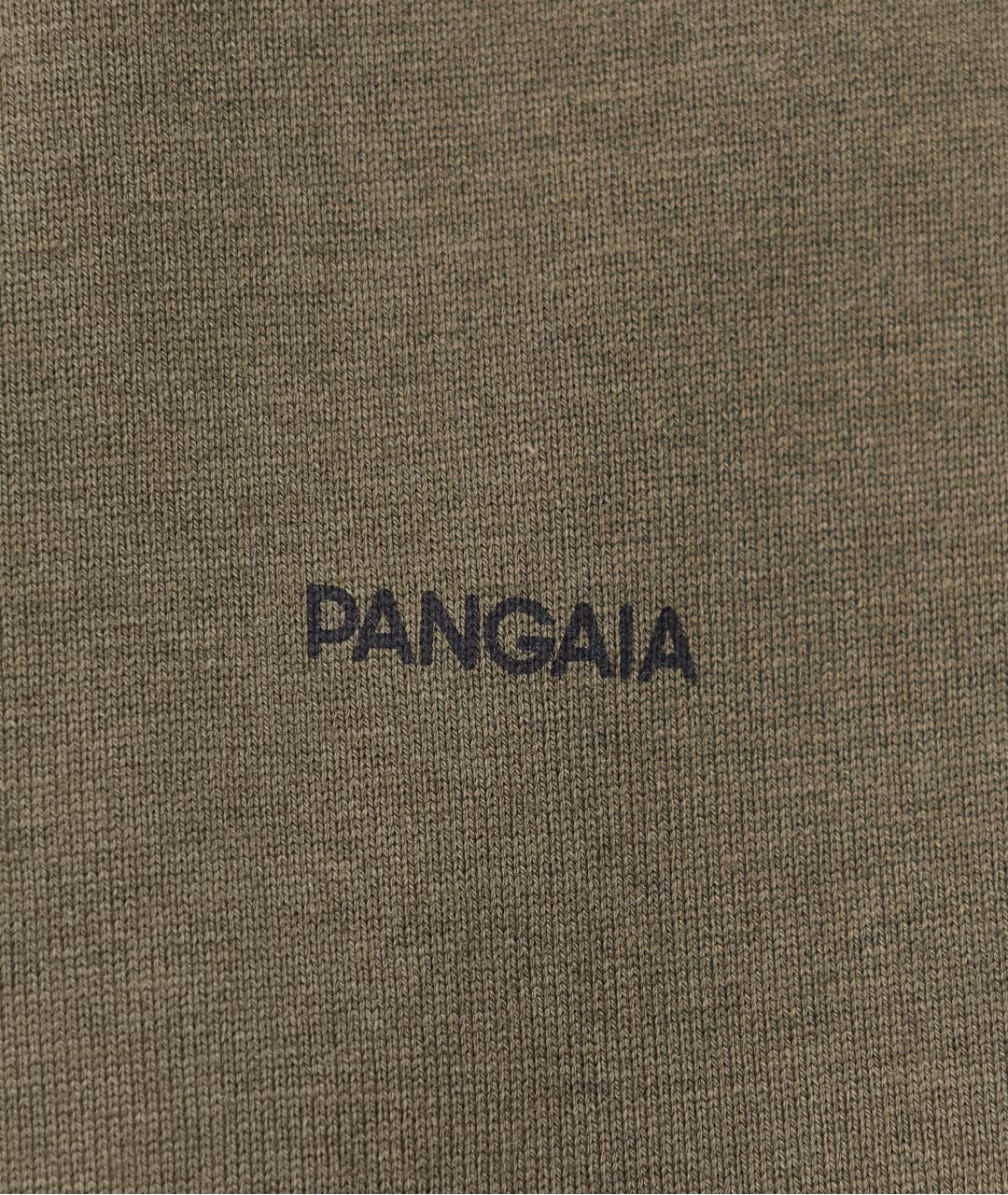 THE PANGAIA Хаки хлопковая футболка, фото 5