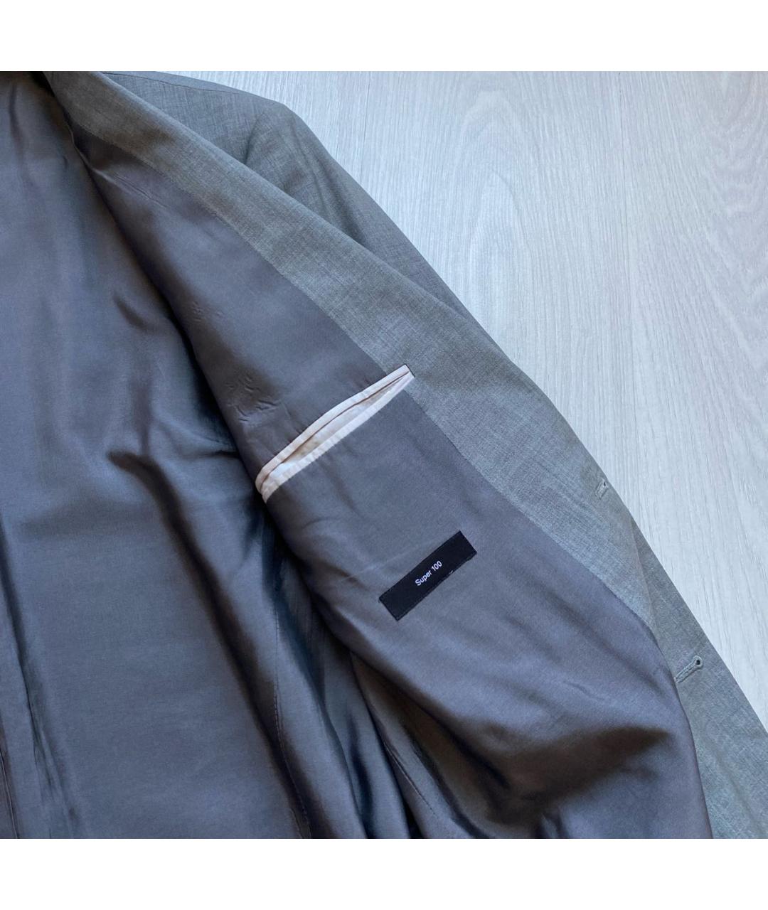 HUGO BOSS Серый шерстяной пиджак, фото 7