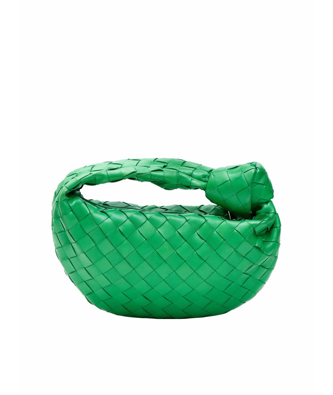 BOTTEGA VENETA Зеленая кожаная сумка с короткими ручками, фото 3