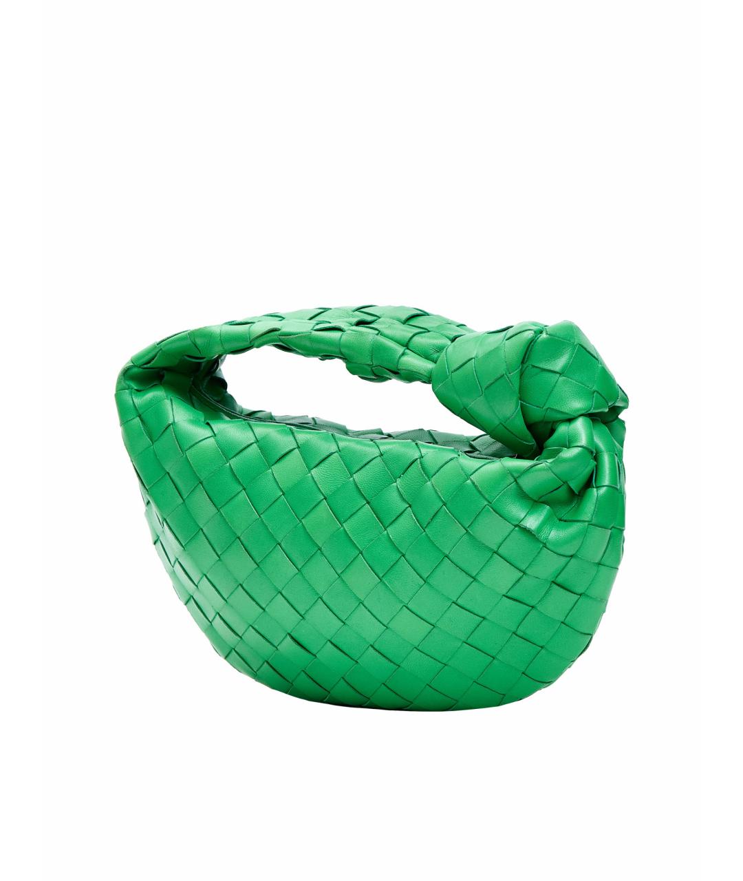 BOTTEGA VENETA Зеленая кожаная сумка с короткими ручками, фото 2