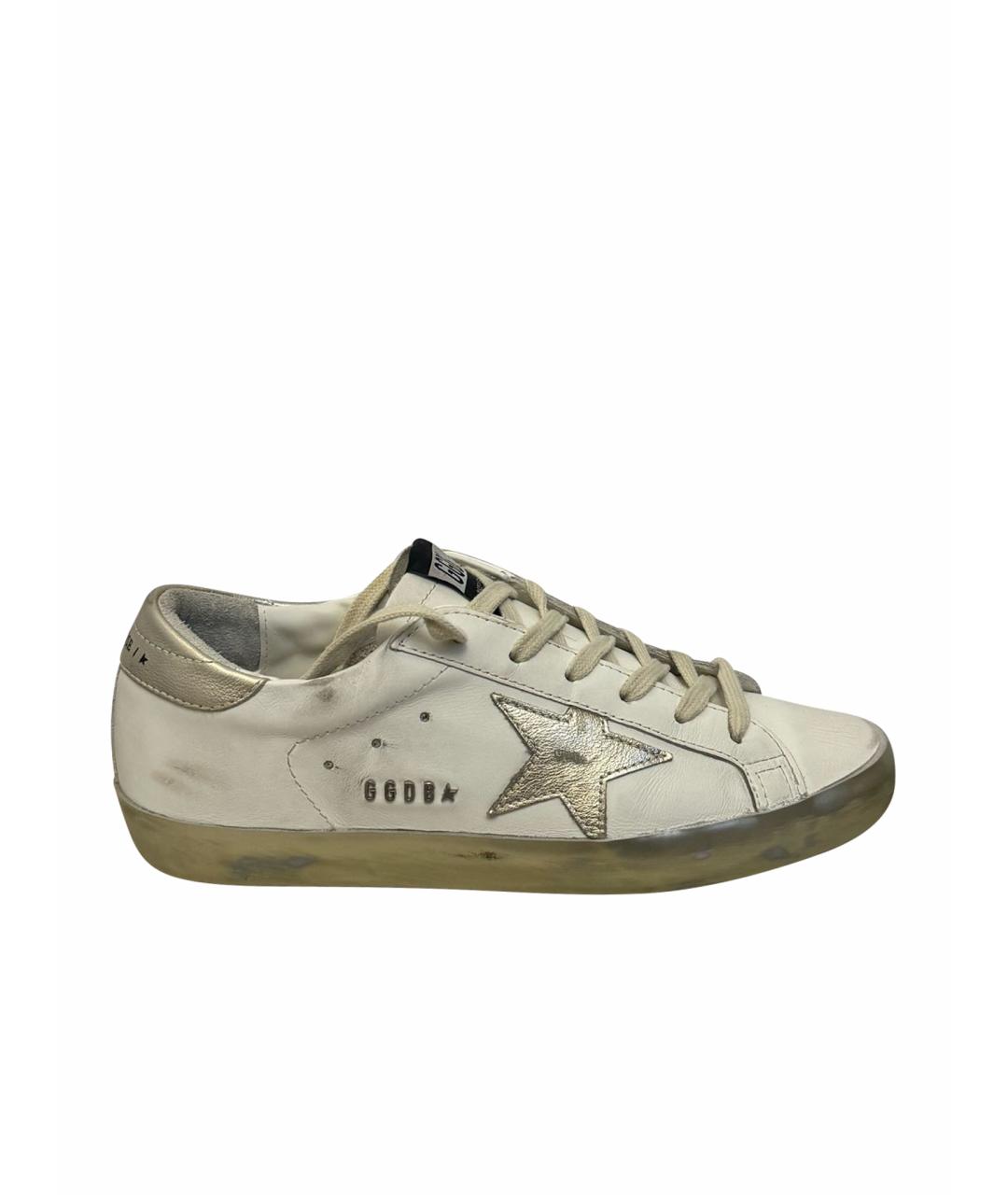 GOLDEN GOOSE DELUXE BRAND Белые кожаные кеды, фото 1