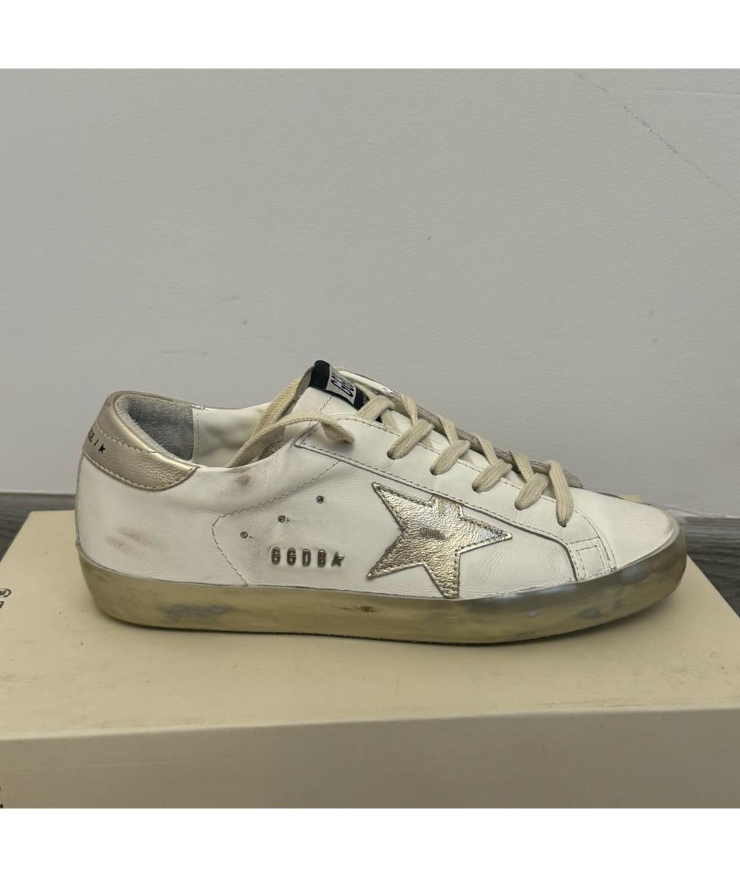 GOLDEN GOOSE DELUXE BRAND Белые кожаные кеды, фото 5