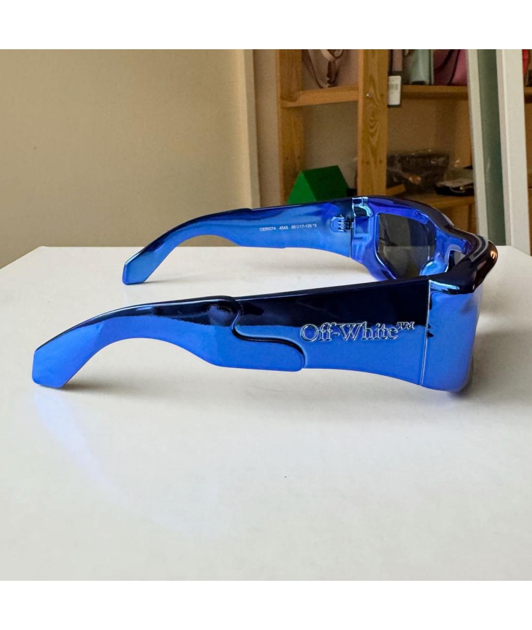 OFF-WHITE Синие пластиковые солнцезащитные очки, фото 5