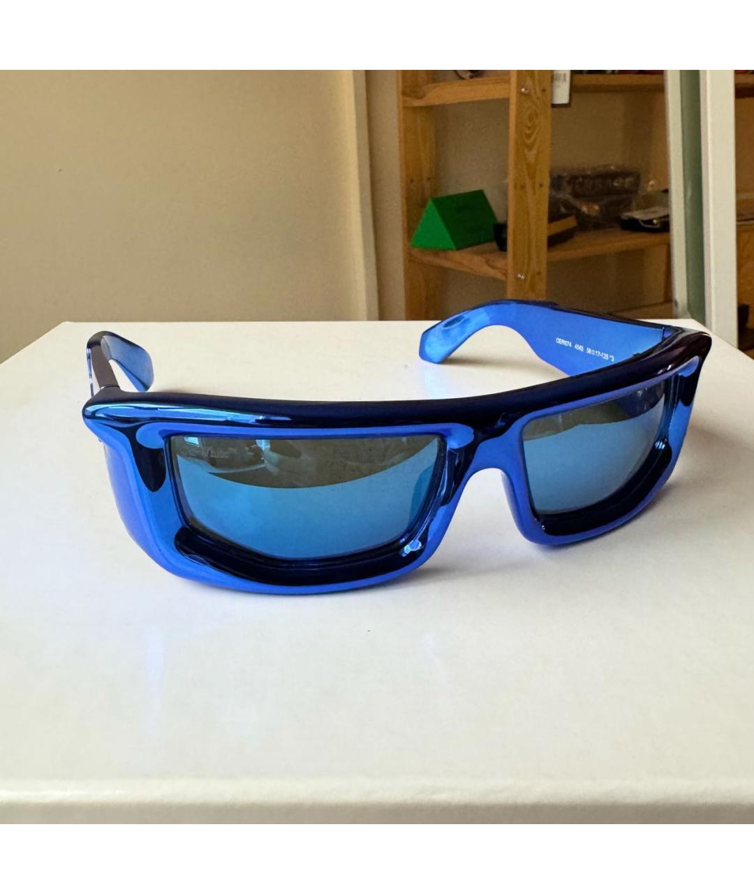 OFF-WHITE Синие пластиковые солнцезащитные очки, фото 2