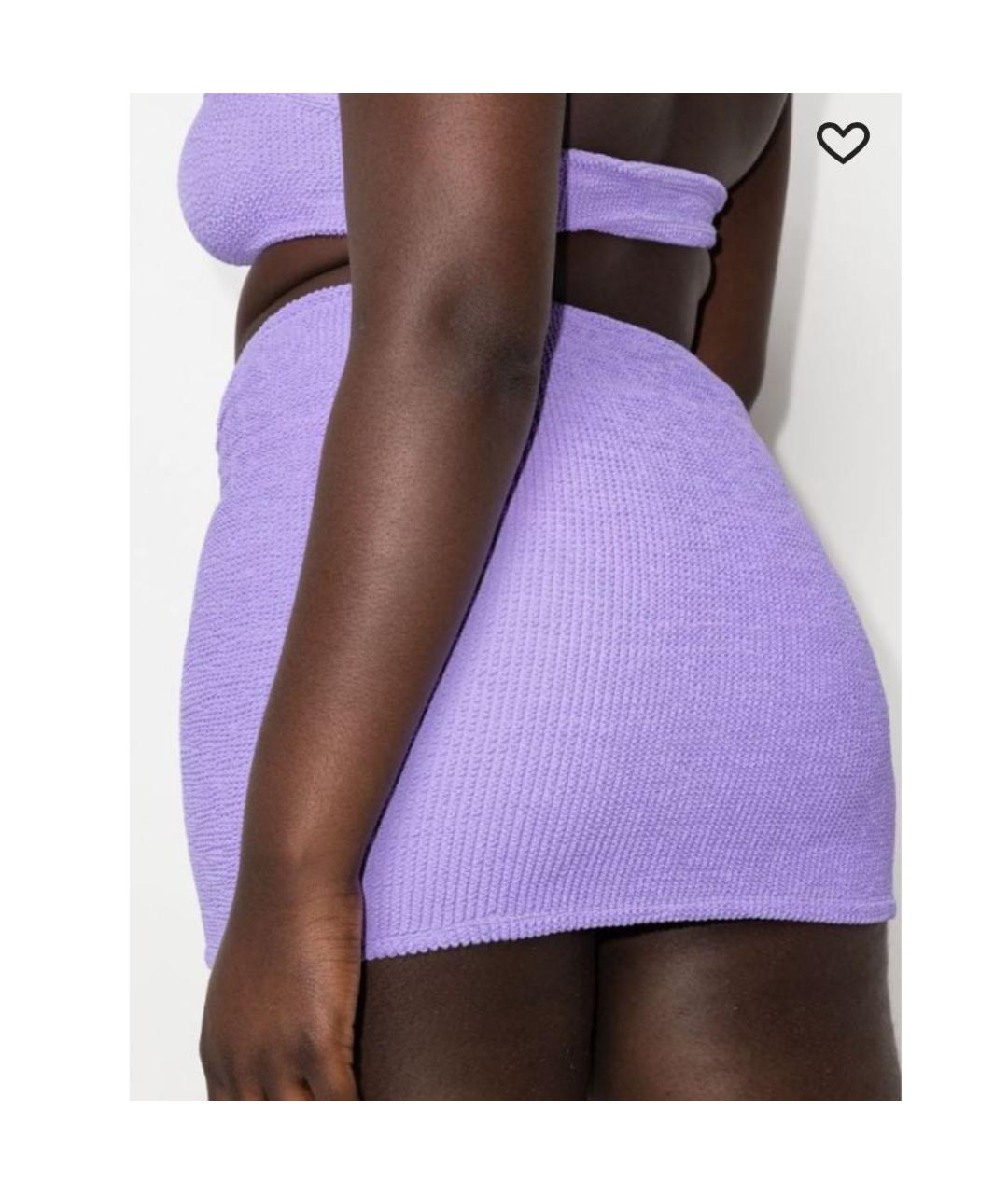 HUNZA G Фиолетовая юбка мини, фото 5