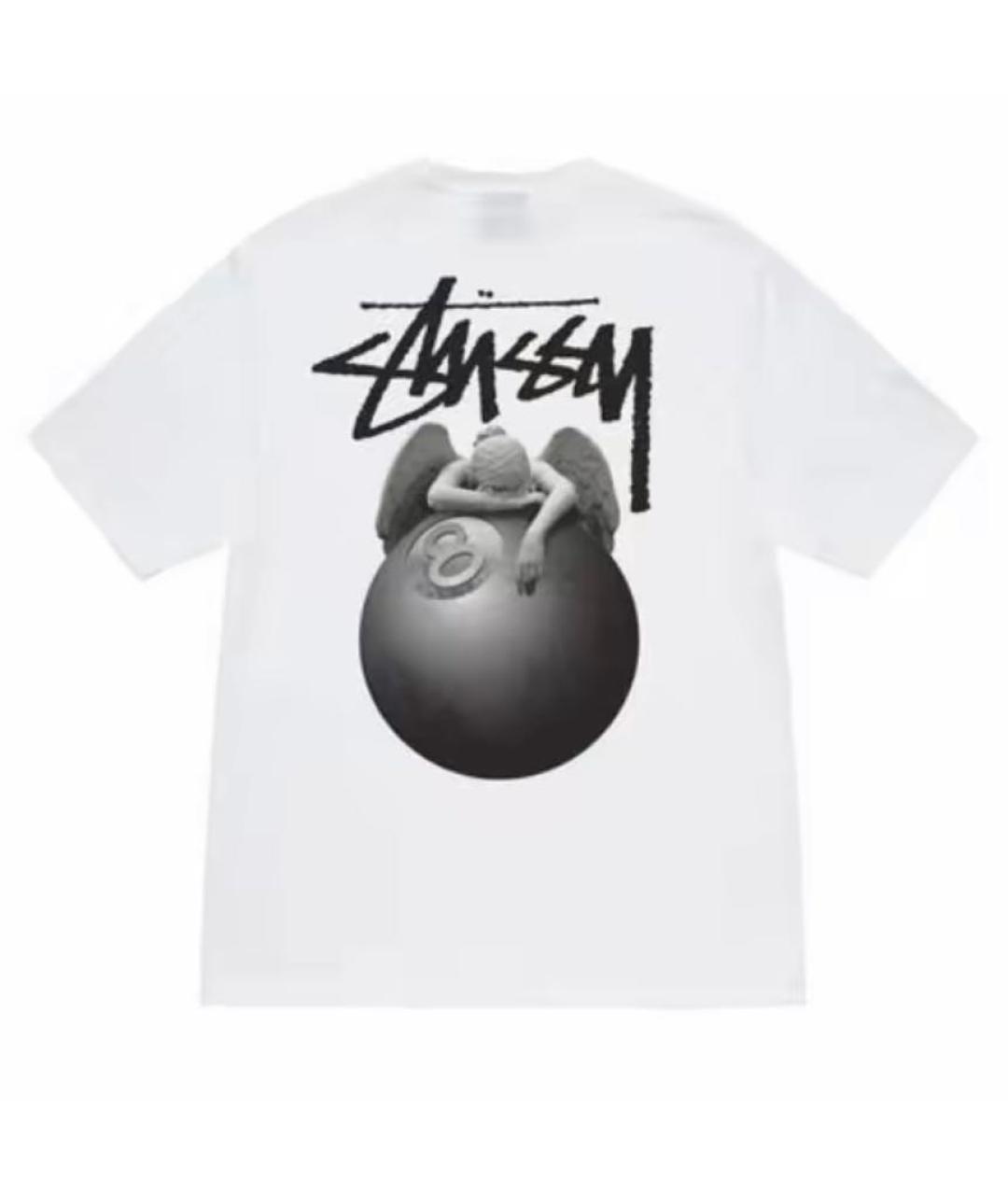 STUSSY Белая хлопковая футболка, фото 2