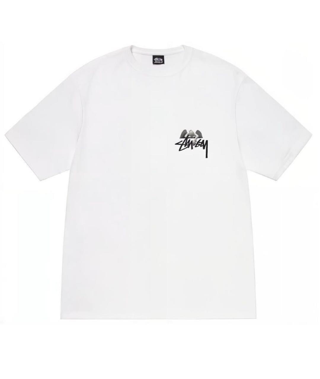 STUSSY Белая хлопковая футболка, фото 1