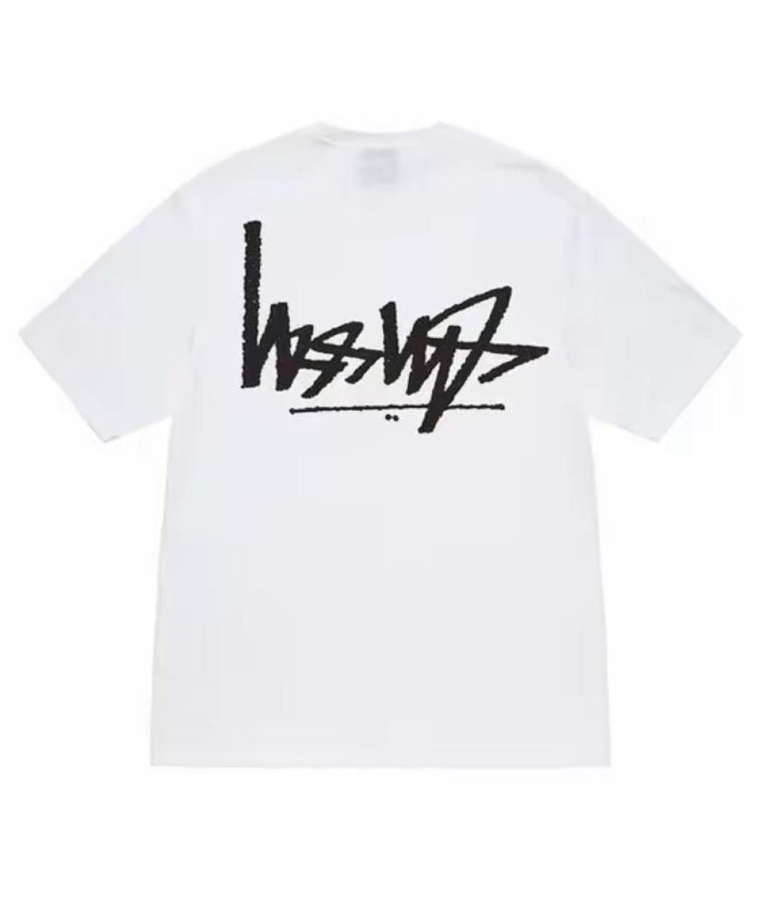 STUSSY Белая хлопковая футболка, фото 2