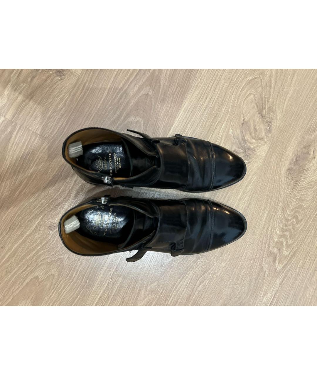 OFFICINE CREATIVE Черные кожаные высокие ботинки, фото 3