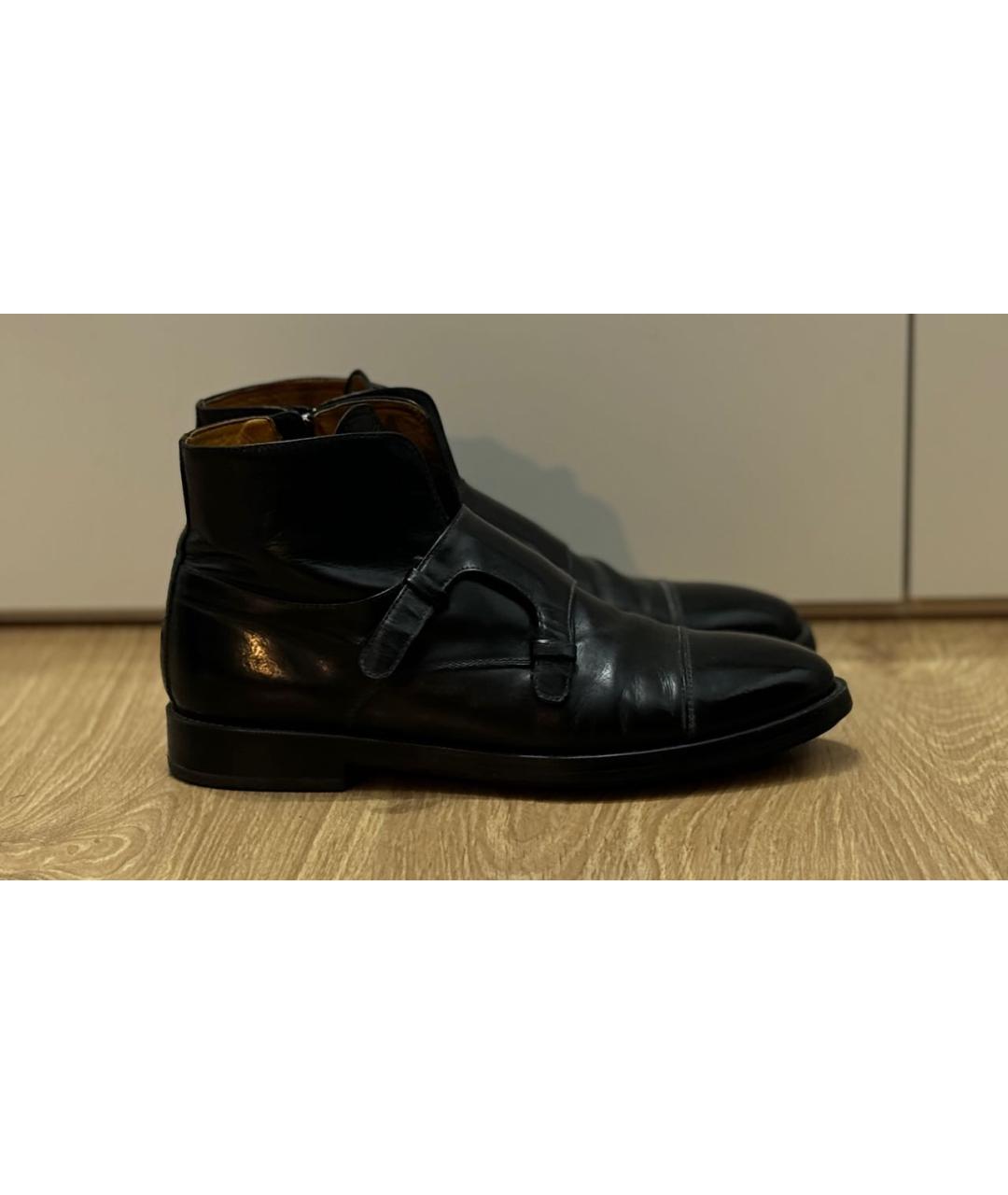 OFFICINE CREATIVE Черные кожаные высокие ботинки, фото 5