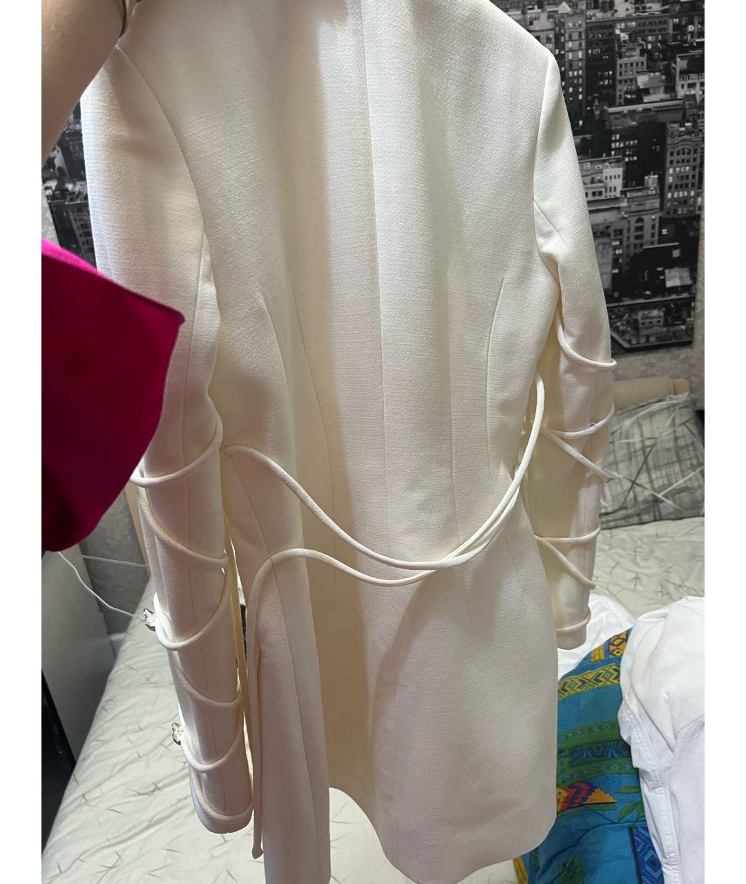 MACH&MACH Белое шерстяное коктейльное платье, фото 5