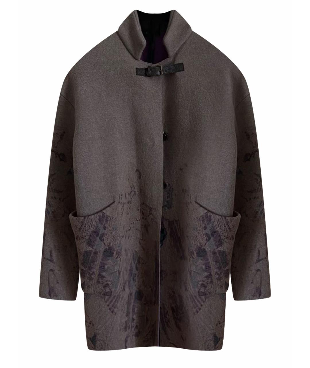 ETRO Серое шерстяное пальто, фото 1
