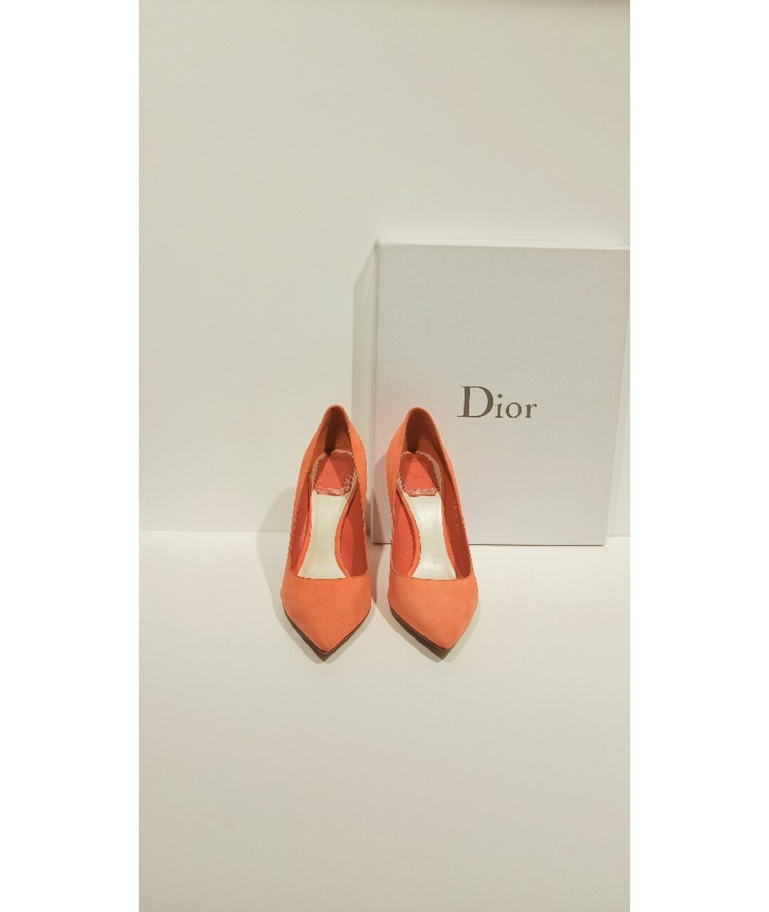 CHRISTIAN DIOR PRE-OWNED Оранжевое замшевые туфли, фото 2
