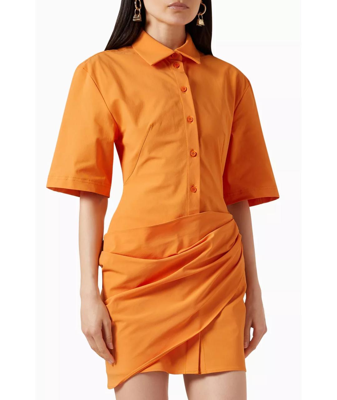JACQUEMUS Оранжевое повседневное платье, фото 4