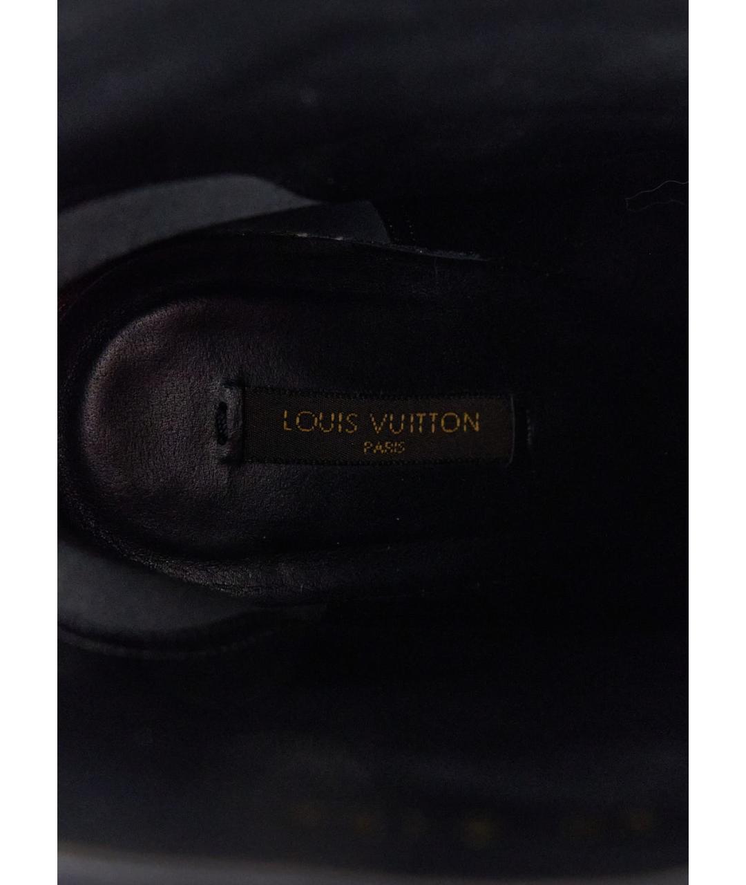 LOUIS VUITTON Черные кожаные ботильоны, фото 6