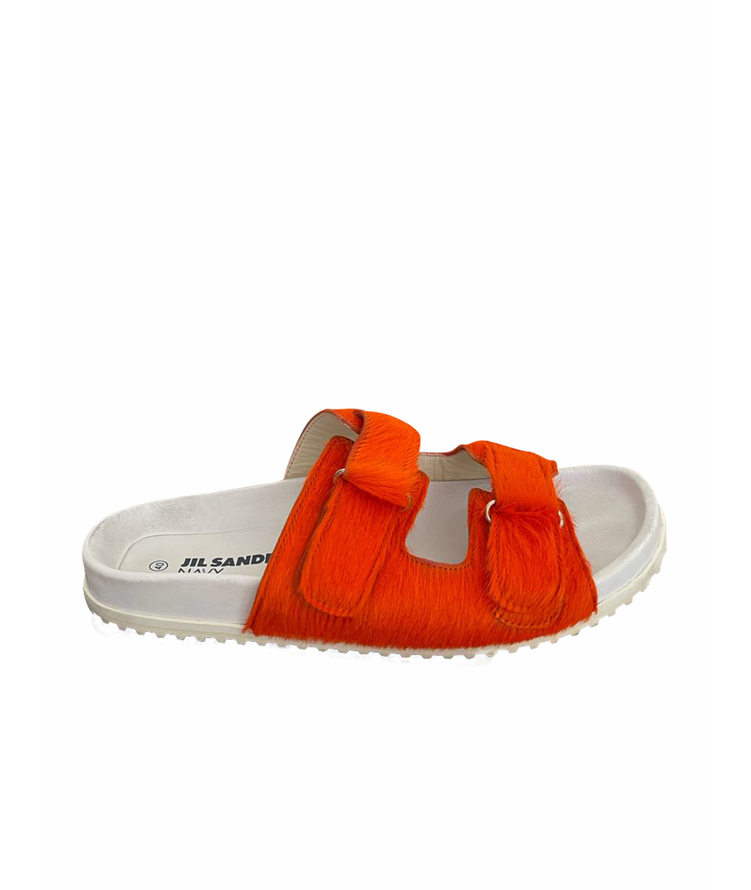 JIL SANDER NAVY Оранжевое кожаные сандалии, фото 1